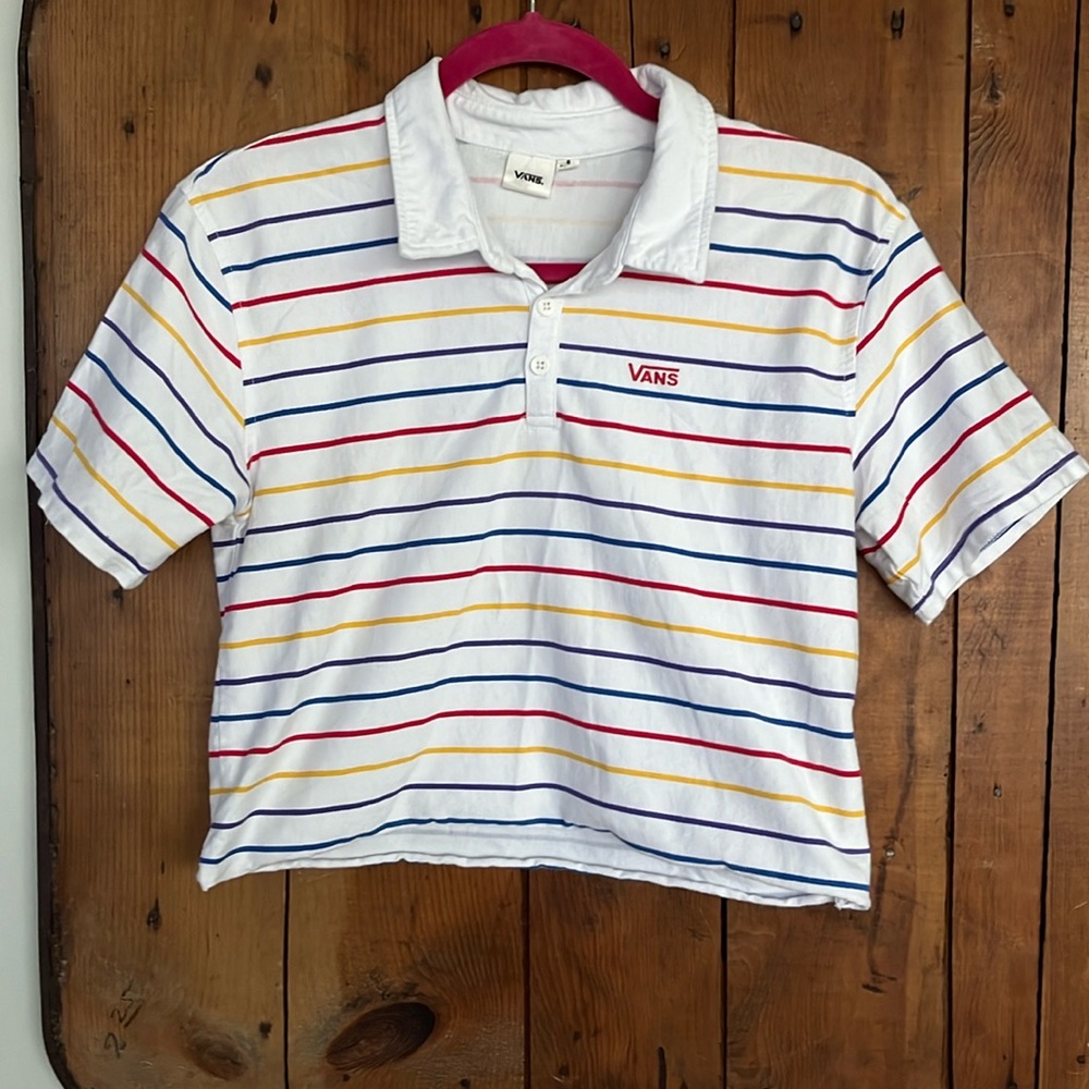 Vans Multicolor Striped Polo Tee